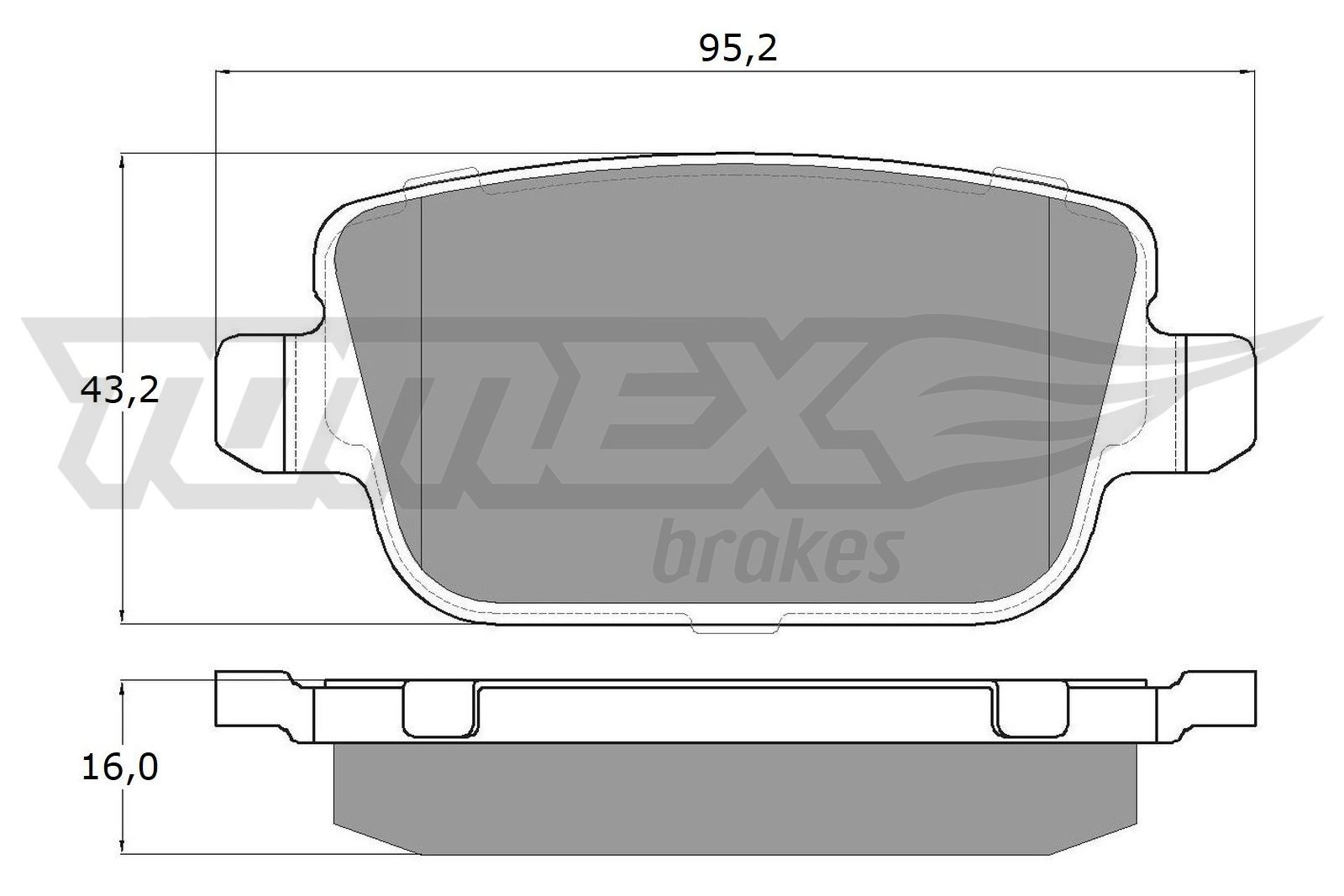 Obrázok Sada brzdových platničiek kotúčovej brzdy TOMEX Brakes  TX1448